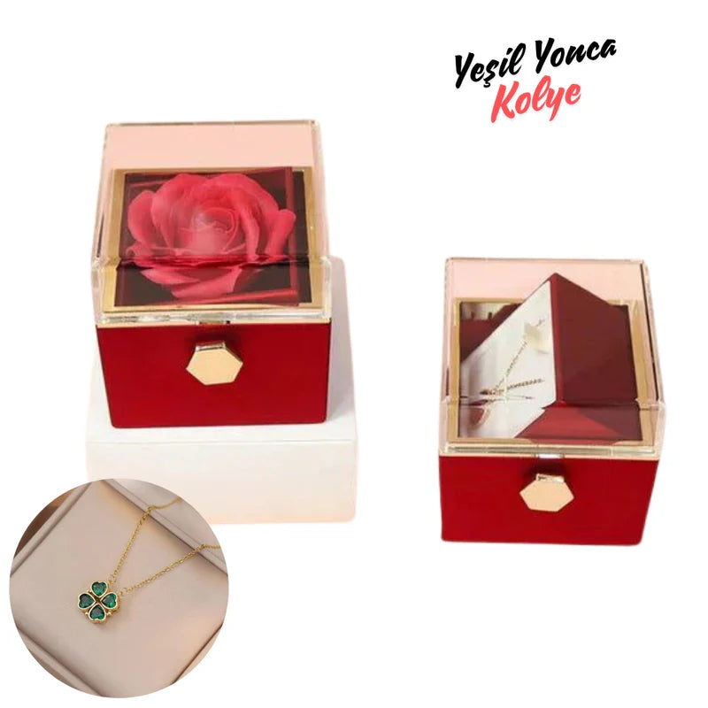 Mıknatıslı Yeşil Yonca Kolye