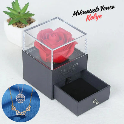 Mıknatıslı Yonca Kolye