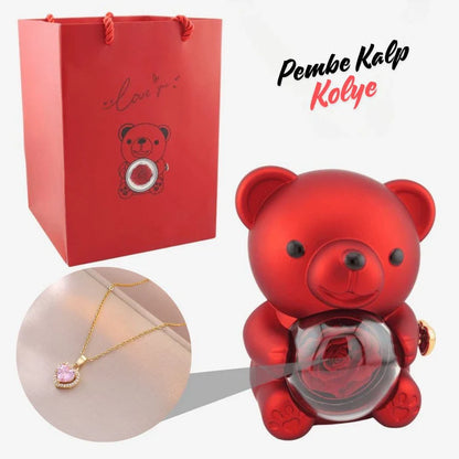 Pembe Kalp İnci Kolye